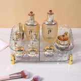 Large Capacity MultiGrids Transparent Makeup Organizer Space Saving Cosmetic and Skincare Storage Solution