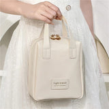 Large Capacity PU Leather Durable Makeup Toiletries Travel Essentials Bag