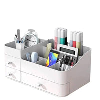 Large Capacity Plastic Makeup Organizer | Expandable Drawers for Increased Storage Storage and organization Household Storage Caddies