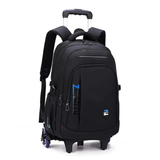 Large Capacity Trolley School Bag with Zipper Closure
