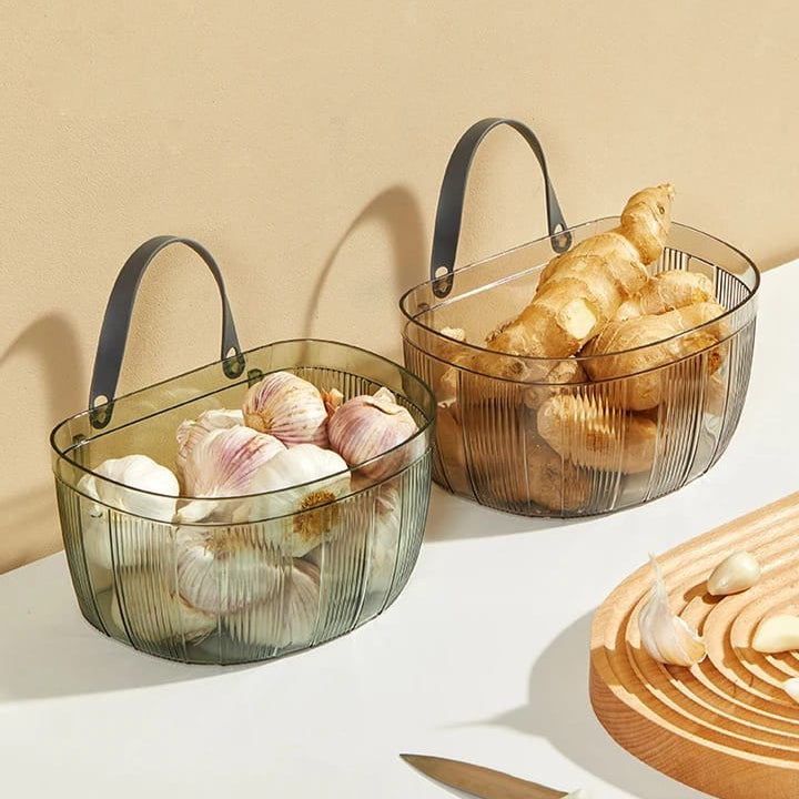 Large Capacity Wall Mounted Storage Basket for Kitchen and Bathroom