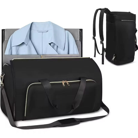 Large Convertible Travel Bag Oxford Waterproof Black