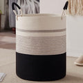 Large Cotton Rope Storage Basket with Handles 50x38cm Decorative Woven Design