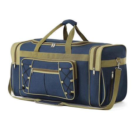 Large Durable Polyester Travel Duffel Bag with Multiple Compartments| For Organized Packing| Adjustable Straps Packing Organizers| 26” x 14” x 12.4” Packing Organizers Duffel Bags