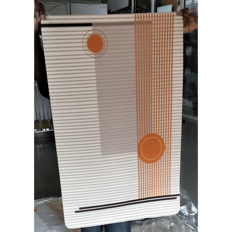 Large Geometric Pattern Door/Bath Mat – 50x80cm Anti-Slip with Rubber Bottom
