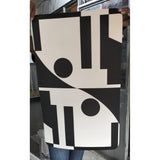 Large Geometric Pattern Door/Bath Mat – 50x80cm Anti-Slip with Rubber Bottom