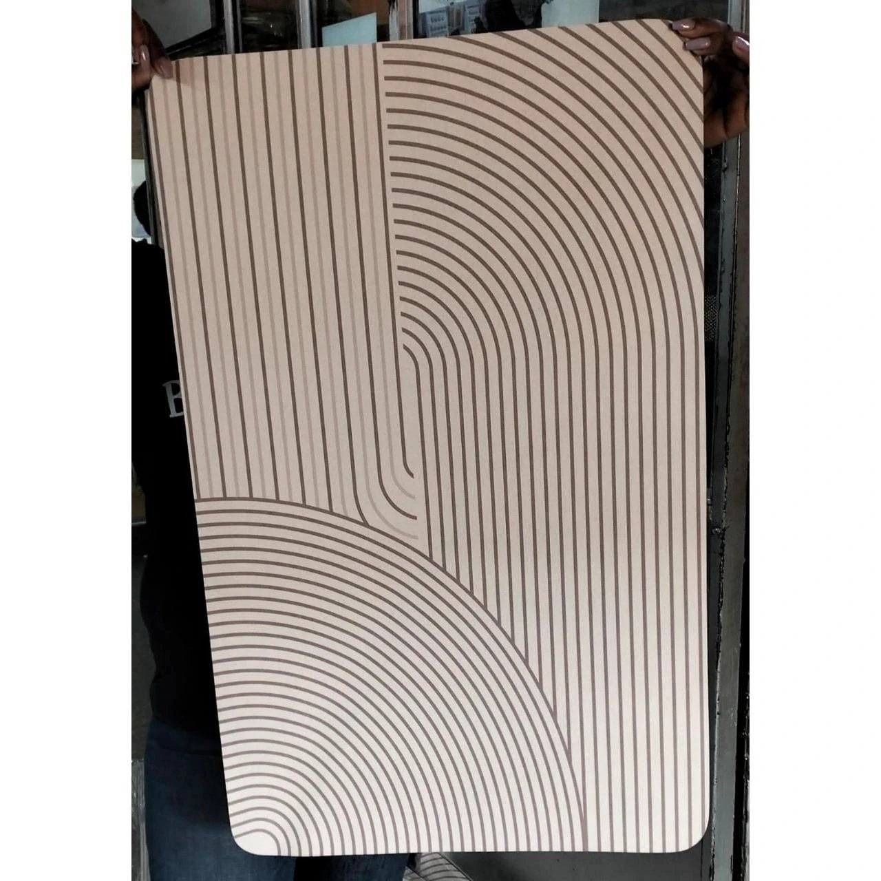 Large Geometric Pattern Door/Bath Mat – 50x80cm Anti-Slip with Rubber Bottom Bath Mats Bath Mats & Rugs