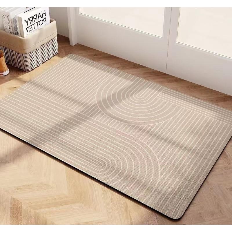 Large Geometric Pattern Door/Bath Mat – 50x80cm Anti-Slip with Rubber Bottom