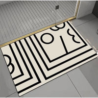 Large Geometric Pattern Door/Bath Mat – 50x80cm Anti-Slip with Rubber Bottom Bath Mats Bath Mats & Rugs