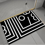 Large Geometric Pattern Door/Bath Mat – 50x80cm Anti-Slip with Rubber Bottom