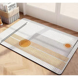 Large Geometric Pattern Door/Bath Mat – 50x80cm Anti-Slip with Rubber Bottom