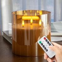 Large Luxury LED Candle 15cm x 15cm for Home Decor and Mood Lighting Decor Flameless Candles