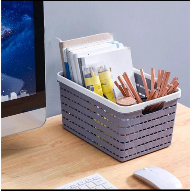 Large Size Storage Baskets, Woven Plastic Storage Baskets, Large Knit Organizer Bins, Breathable Storage Baskets Storage Containers Organizers