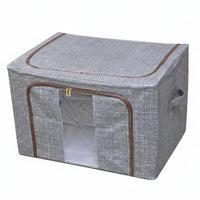 Largest Capacity Zipper Foldable Storage Box with Visible Window – 60 × 40 × 42 cm Bedroom Storage Household Storage Bags