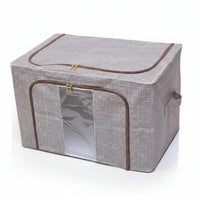 Largest Capacity Zipper Foldable Storage Box with Visible Window – 60 × 40 × 42 cm Bedroom Storage Household Storage Bags