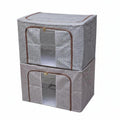 Largest Capacity Zipper Foldable Storage Box with Visible Window – 60 × 40 × 42 cm Bedroom Storage Household Storage Bags