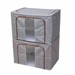 Largest Capacity Zipper Foldable Storage Box with Visible Window – 60 × 40 × 42 cm Bedroom Storage Household Storage Bags