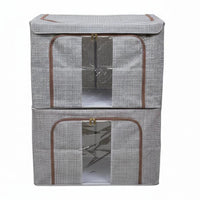 Largest Capacity Zipper Foldable Storage Box with Visible Window – 60 × 40 × 42 cm Bedroom Storage Household Storage Bags