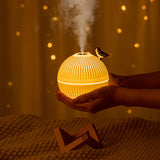 Lark Bird Ultrasonic Portable Air Humidifier Diffuser Maker Atomizer for Home/Office | 330ml USB Rechargeable with Wooden Stand