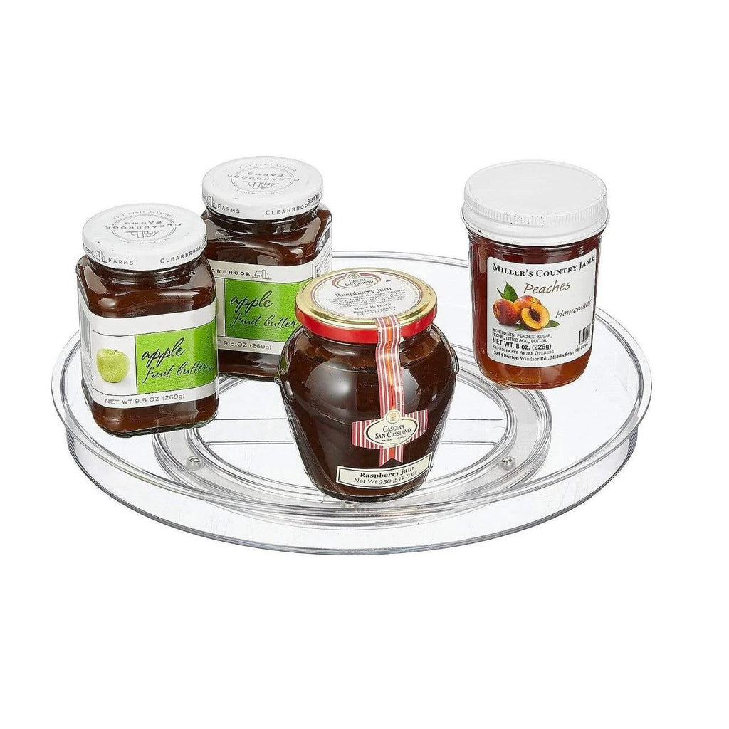 Lazy Susan 360° Rotating Bathroom Organizer Durable ABS Material, 36x25x26cm, Space Saving Storage Solution Black November Freestanding Caddies