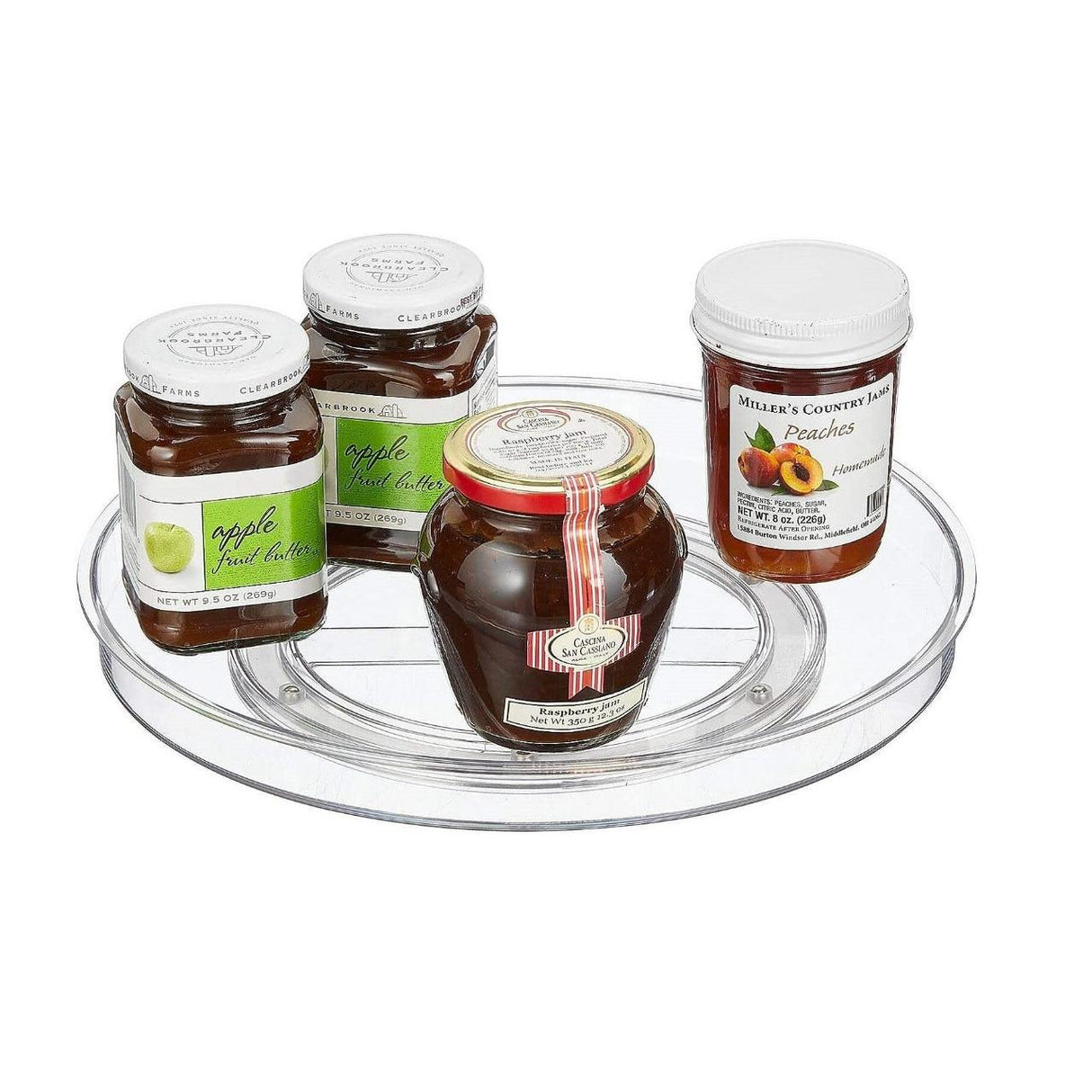 Lazy Susan 360° Rotating Bathroom Organizer Durable ABS Material, 36x25x26cm, Space Saving Storage Solution