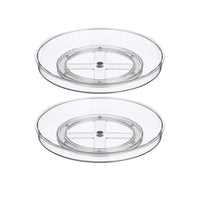 Lazy Susan 360° Rotating Bathroom Organizer Durable ABS Material, 36x25x26cm, Space Saving Storage Solution Black November Freestanding Caddies