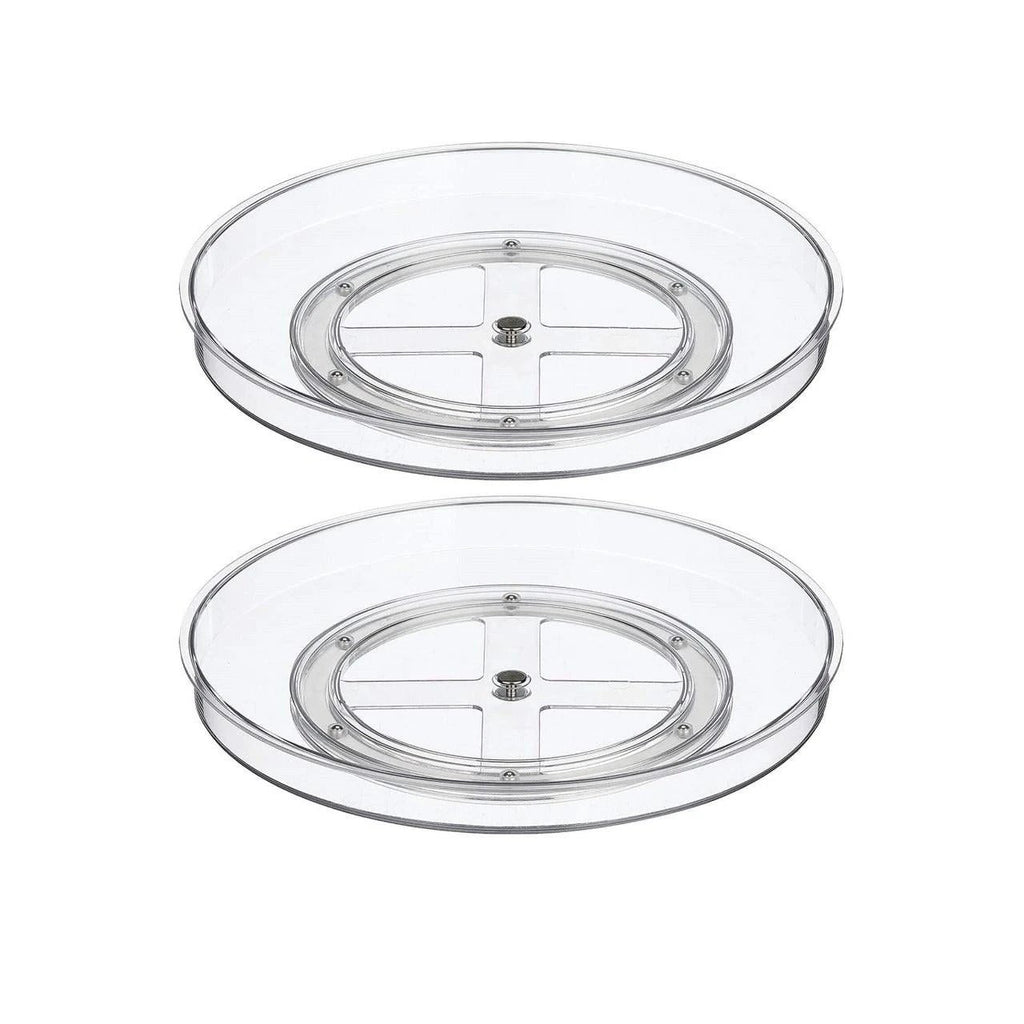 Lazy Susan 360° Rotating Bathroom Organizer Durable ABS Material, 36x25x26cm, Space Saving Storage Solution Black November Freestanding Caddies