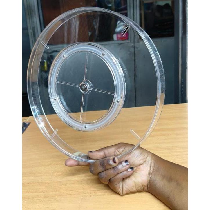 Lazy Susan 360° Rotating Bathroom Organizer Durable ABS Material, 36x25x26cm, Space Saving Storage Solution