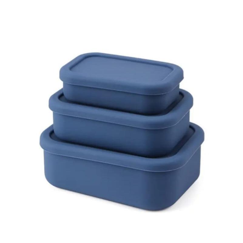 Leak Proof Food Grade Silicone Lunch Box Set 3pcs