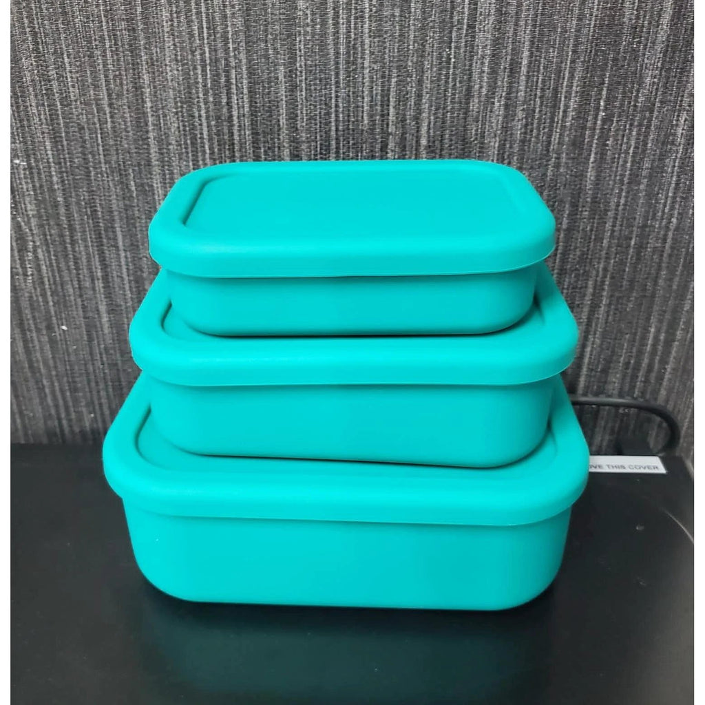 Leak Proof Food Grade Silicone Lunch Box Set 3pcs Lunch box Lunch Box Sets