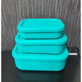 Leak Proof Food Grade Silicone Lunch Box Set 3pcs