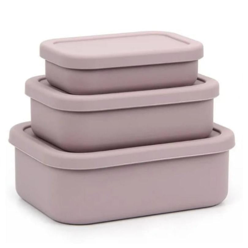 Leak Proof Food Grade Silicone Lunch Box Set 3pcs
