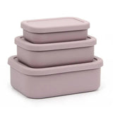 Leak Proof Silicone Lunch Box Set Food Grade Microwave and Dishwasher Safe