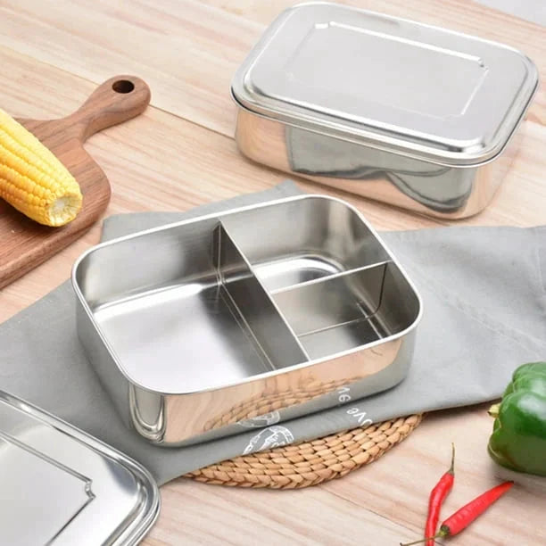 Leakproof Stainless Steel Lunch Box Rectangle Portable Food Container Lunch box Lunch Containers