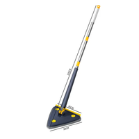 Long Handle Triangular Twist Mop 360° Rotating Cleaning Mop for Corners & Hard to Reach Areas Cleaning Supplies Mops