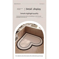 Love-Shaped Kitchen Floor Mat – 70x70cm Absorbent, Non-Slip, Wipable Carpet Kitchen Mats Floor Protection Films & Runners