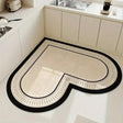 Love-Shaped Kitchen Floor Mat – 70x70cm Absorbent, Non-Slip, Wipable Carpet Kitchen Mats Floor Protection Films & Runners