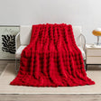 Luxurious Double Layer Faux Furry Bubble Blanket 180×200cm beddings Blankets