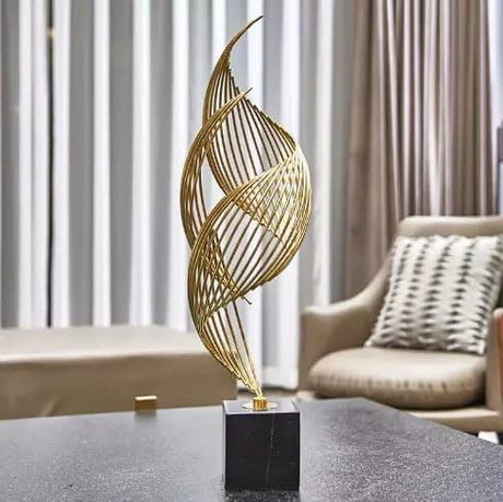 Luxurious Home 46cm tall metal spiral design Decoration Accessory