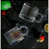 Luxury Borosilicate Glass Cup with Pearl Like Handle 300ml, Elegant and Heat Resistant|Tea Cup tableware Coffee & Tea Cups