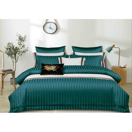 Luxury Cotton Satin Striped Duvet Cover Set Soft, Elegant & Breathable