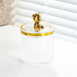 Luxury Cute Bear Cotton Swab Storage Box Acrylic Organizer 9cm x 13.5cm Storage Containers Household Storage Containers