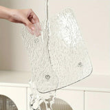 Luxury Fruit and Snack Tray Thick Acrylic Multi Use Table Tray with Smooth Edge Design, Durable and Practical