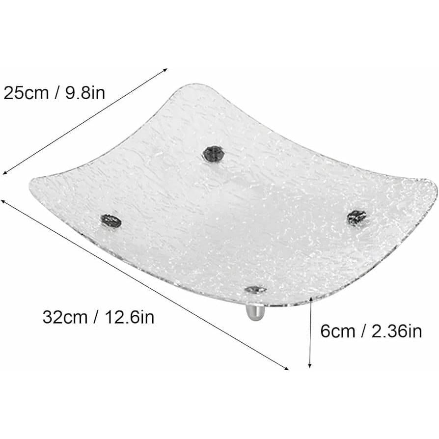 Luxury Fruit and Snack Tray Thick Acrylic Multi Use Table Tray with Smooth Edge Design, Durable and Practical