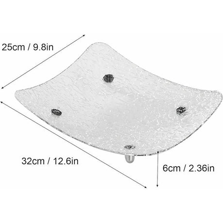 Luxury Fruit and Snack Tray Thick Acrylic Multi Use Table Tray with Smooth Edge Design, Durable and Practical