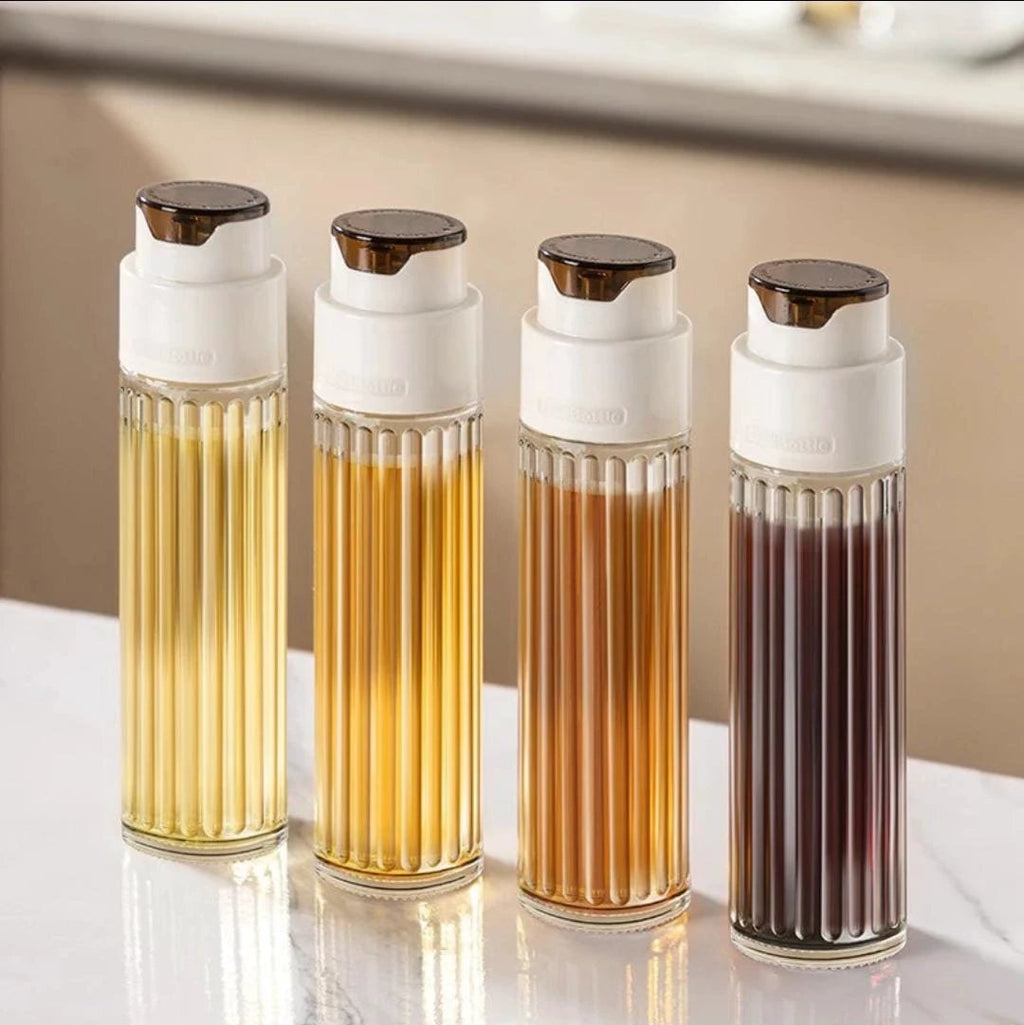 Luxury Glass Oil Jar 500ml, Elegant and Functional Oil Dispenser Storage Containers Oil & Vinegar Dispensers