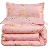 Luxury Gold Marble Texture Foil Style Duvet Cover Set