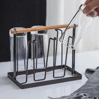 Luxury Iron Cup Glass Holder Rack Drinkware Dish Racks