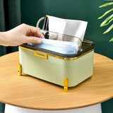 Luxury Multifunction Tissue Box Creative Desktop Storage Organizer for Makeup Pens & Remote Controls