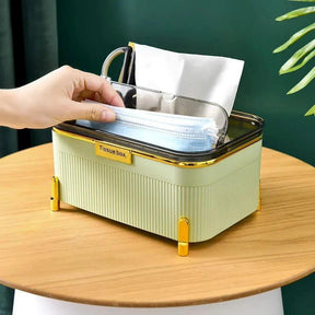 Luxury Multifunction Tissue Box Creative Desktop Storage Organizer for Makeup Pens & Remote Controls Tableware Facial Tissue Holders